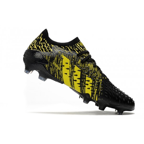 Adidas Predator Freak .1 Low FG Black Yellow Soccer Cleats