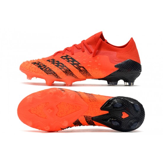Adidas Predator Freak .1 Low FG Orange Black Soccer Cleats