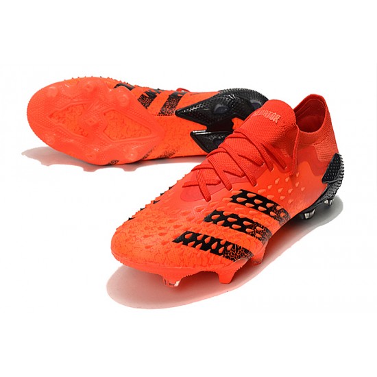 Adidas Predator Freak .1 Low FG Orange Black Soccer Cleats