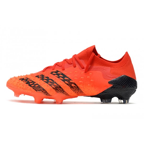 Adidas Predator Freak .1 Low FG Orange Black Soccer Cleats