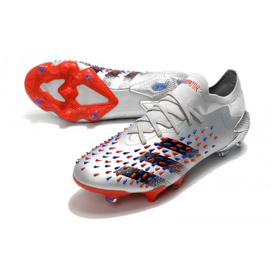 Adidas Predator Freak .1 Low FG Silver Orange Black Soccer Cleats