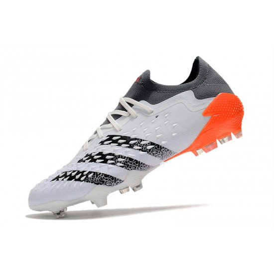 Adidas Predator Freak .1 Low FG White Orange Black Soccer Cleats