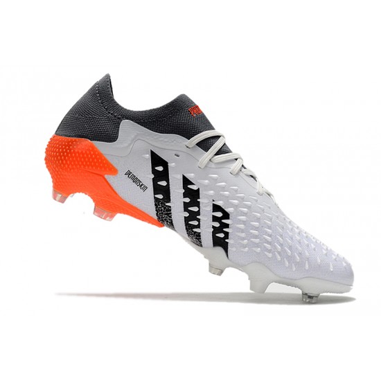 Adidas Predator Freak .1 Low FG White Orange Black Soccer Cleats