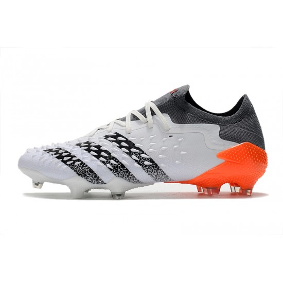 Adidas Predator Freak .1 Low FG White Orange Black Soccer Cleats