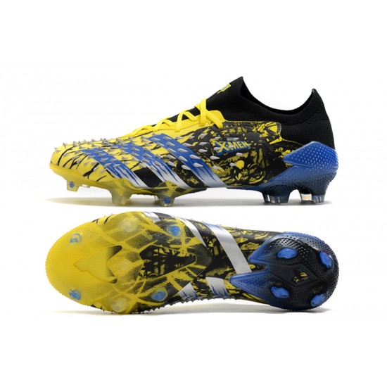 Adidas Predator Freak .1 Low FG Yellow Blue Soccer Cleats