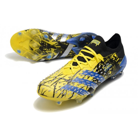 Adidas Predator Freak .1 Low FG Yellow Blue Soccer Cleats