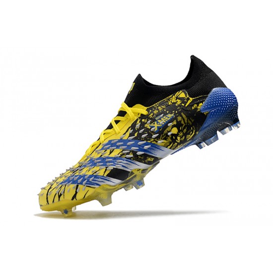 Adidas Predator Freak .1 Low FG Yellow Blue Soccer Cleats