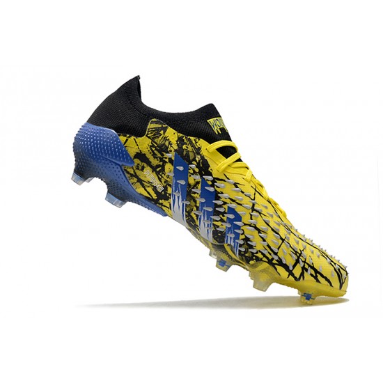 Adidas Predator Freak .1 Low FG Yellow Blue Soccer Cleats