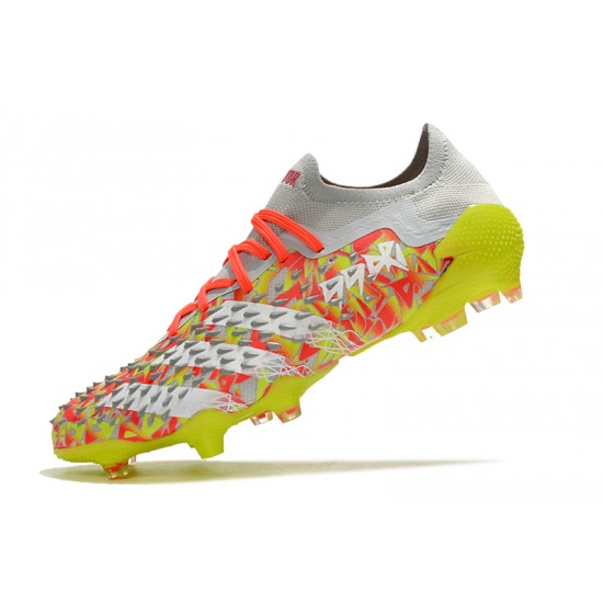 Adidas Predator Freak .1 Low FG Yellow Orange Silver Soccer Cleats