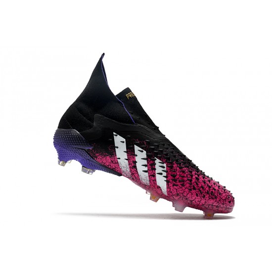 Adidas Predator Freak FG Black Peach Silver High Soccer Cleats