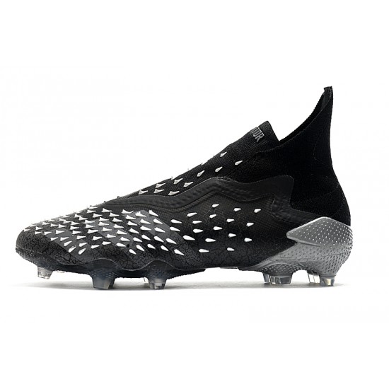 Adidas Predator Freak FG Black White High Soccer Cleats