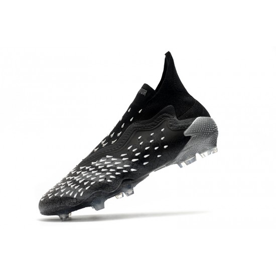 Adidas Predator Freak FG Black White High Soccer Cleats