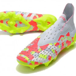 Adidas Predator Freak FG Green Yellow Peach Silver High Soccer Cleats