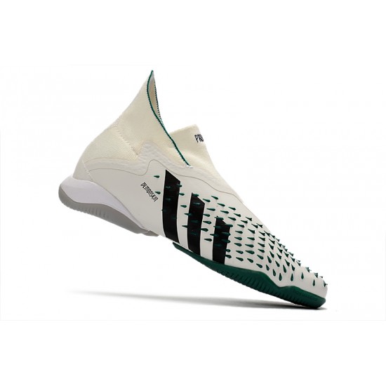 Adidas Predator Freak IC Beige Green High Soccer Cleats