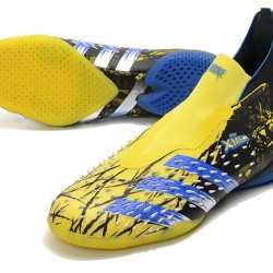 Adidas Predator Freak IC Black Yellow Blue High Soccer Cleats