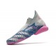 Adidas Predator Freak IC Silver Blue Pink Blue High Soccer Cleats