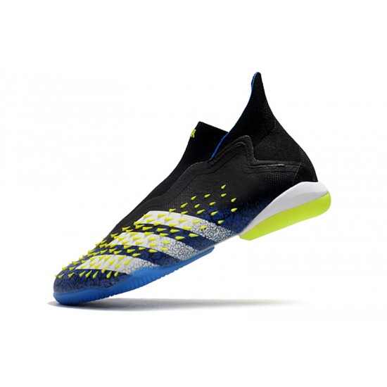 Adidas Predator Freak IC Yellow Black Blue High Soccer Cleats