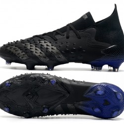 Adidas Predator Freak.1 FG All Black Silver Low Soccer Cleats