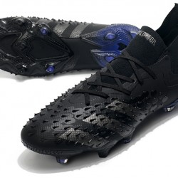 Adidas Predator Freak.1 FG All Black Silver Low Soccer Cleats