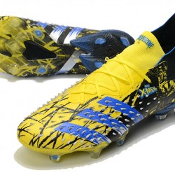 Adidas Predator Freak.1 FG Black Yellow Blue Low Soccer Cleats