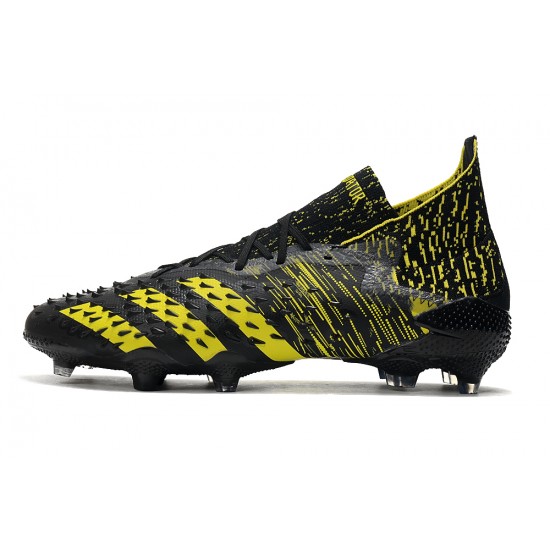 Adidas Predator Freak.1 FG Black Yellow Low Soccer Cleats