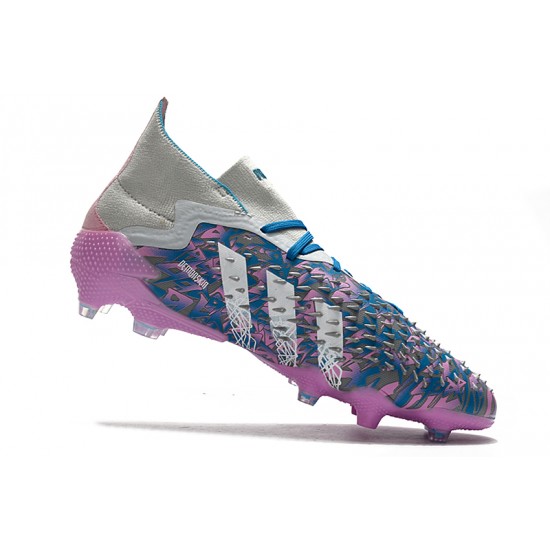 Adidas Predator Freak.1 FG Purple Silver Blue Low Soccer Cleats