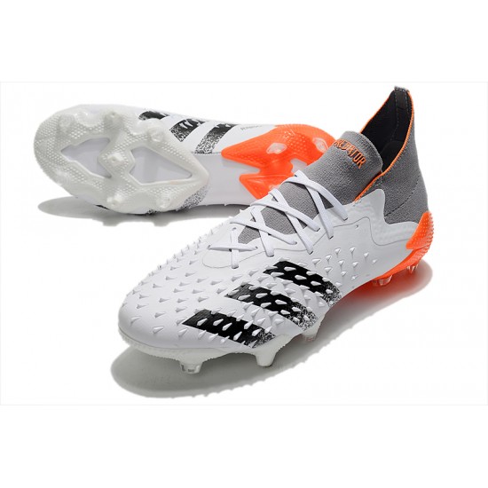 Adidas Predator Freak.1 FG White Orange Silver Black Low Soccer Cleats