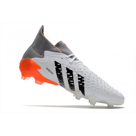 Adidas Predator Freak.1 FG White Orange Silver Black Low Soccer Cleats