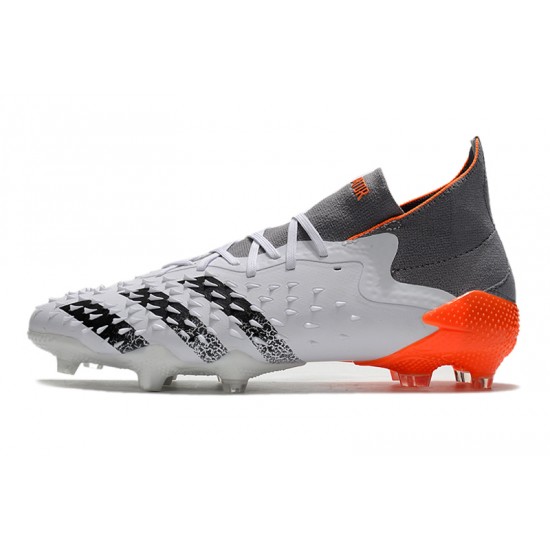 Adidas Predator Freak.1 FG White Orange Silver Black Low Soccer Cleats