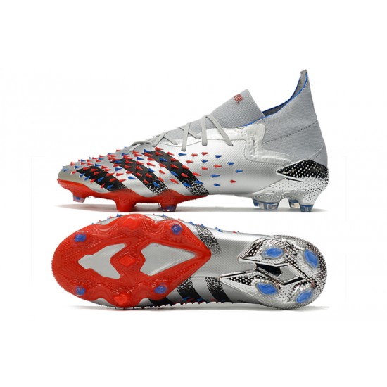 Adidas Predator Freak.1 Silver Orange Black Low Soccer Cleats