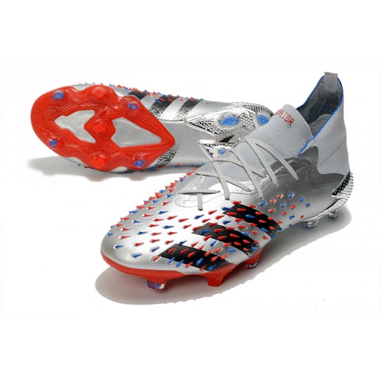 Adidas Predator Freak.1 Silver Orange Black Low Soccer Cleats