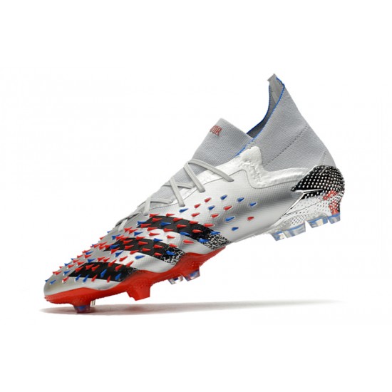 Adidas Predator Freak.1 Silver Orange Black Low Soccer Cleats