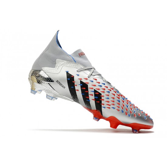 Adidas Predator Freak.1 Silver Orange Black Low Soccer Cleats