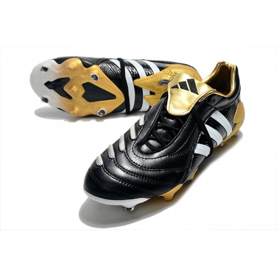 Adidas Predator Pulse Low FG UCL Black Yellow White Soccer Cleats