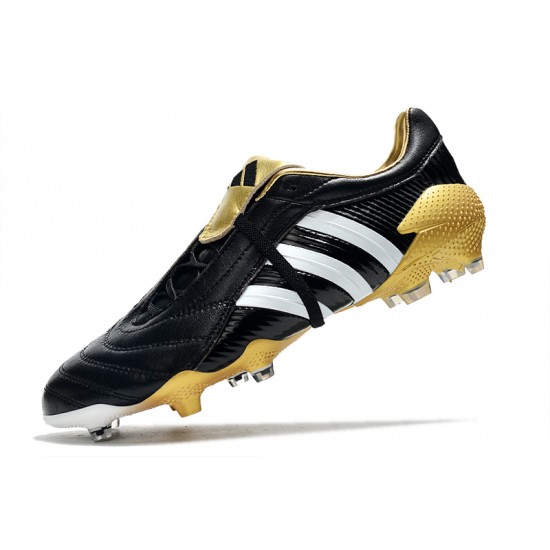 Adidas Predator Pulse Low FG UCL Black Yellow White Soccer Cleats