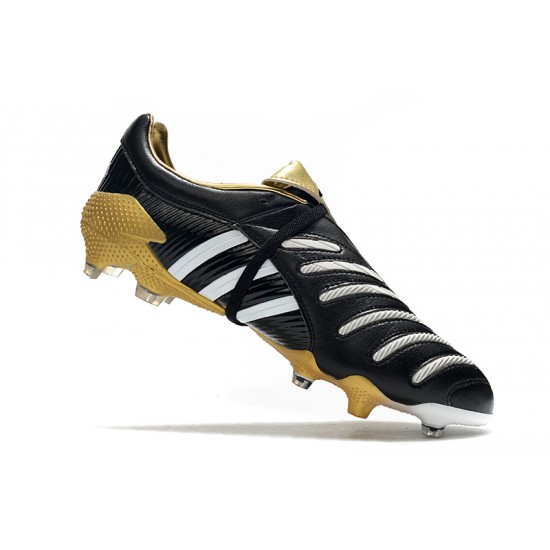 Adidas Predator Pulse Low FG UCL Black Yellow White Soccer Cleats