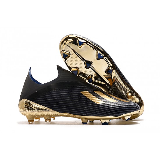 Adidas X 19 FG Black Gold Soccer Cleats