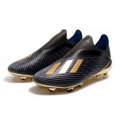 Adidas X 19 FG Black Gold Soccer Cleats