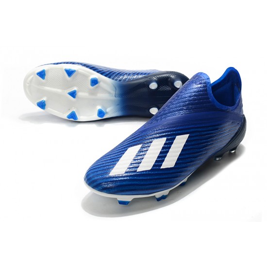 Adidas X 19 FG Blue White Soccer Cleats