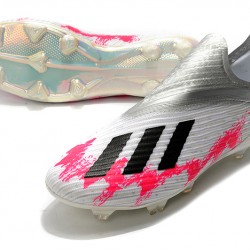 Adidas X 19 FG Silver Peach Black Soccer Cleats