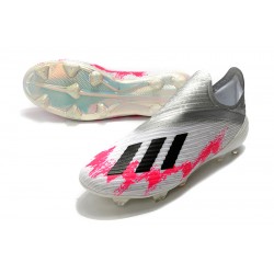 Adidas X 19 FG Silver Peach Black Soccer Cleats