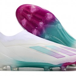 Adidas X 23 Crazyfast.1 Messi FG Boost Soccer Cleats Beige White Purple For Men 