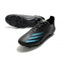 Adidas X Ghosted 1 FG Black Blue Soccer Cleats