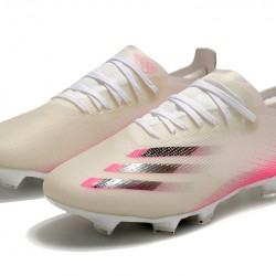 Adidas X Ghosted 1 FG Pink Beige White Soccer Cleats