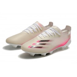 Adidas X Ghosted 1 FG Pink Beige White Soccer Cleats