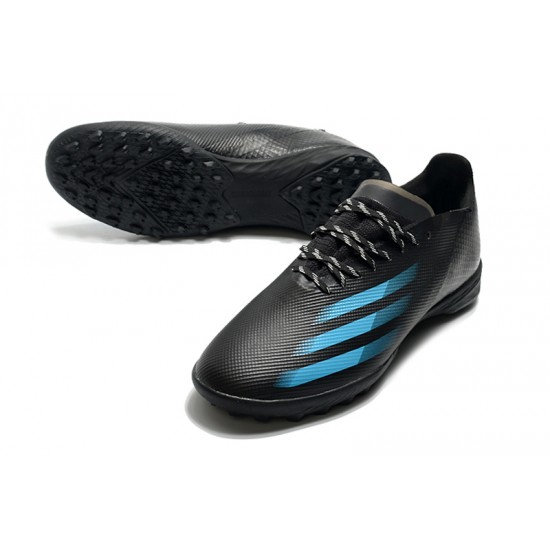 Adidas X Ghosted 1 TF Black Blue Soccer Cleats