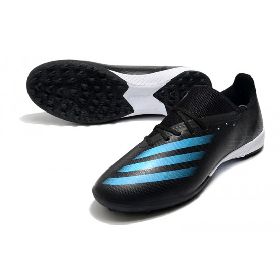 Adidas X Ghosted 3 TF Black Blue Soccer Cleats