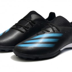 Adidas X Ghosted 3 TF Black Blue Soccer Cleats