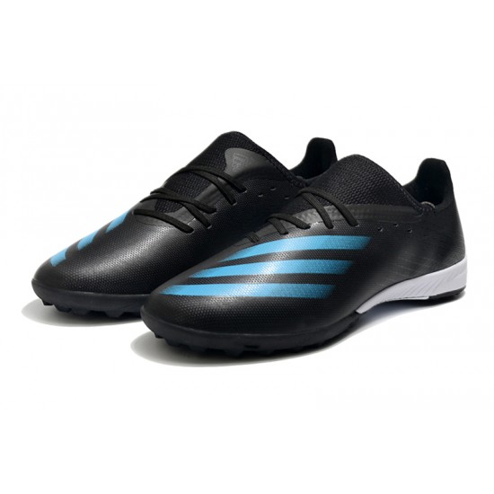 Adidas X Ghosted 3 TF Black Blue Soccer Cleats