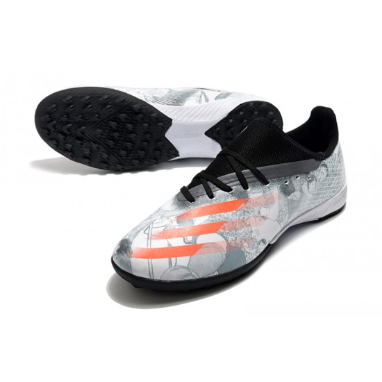 Adidas X Ghosted 3 TF White Black Orange Soccer Cleats